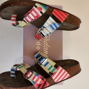 Madden Girl Multicolor Striped Sandals